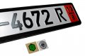 Complete Zoll Germany German Tourist Eec European Front Reflective Reflector License Plate Tag And Frame Set Kit For Volkswagen