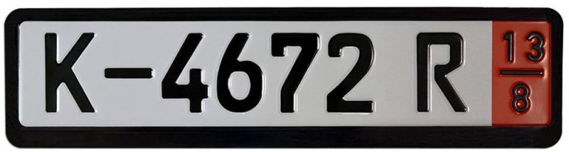 Complete Zoll Germany German Tourist Eec European Front Reflective Reflector License Plate Tag And Frame Set Kit For Volkswagen