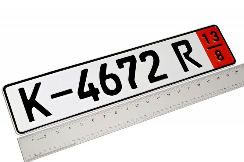 Complete Zoll Germany German Tourist Eec European Front Reflective Reflector License Plate Tag And Frame Set Kit For Volkswagen