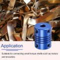 Uxcell 5pcs 8mm To Aluminum Alloy Shaft Coupling L25xd19 Flexible Coupler With Screws For Encoders And Motors Blue