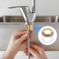 6pcs Brass Lock Nuts Pipe Fitting G3 8 -19 Female Hexnut Flange Single Hole Faucet Lock Nut With Silicone Washer For Kitchen 