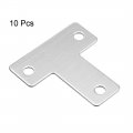 Uxcell Flat T Shape Repair Mending Plate 43mmx43mm Stainless Steel Joining Bracket Support Brace Pack Of 10