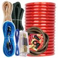 X-brand Sx-bcc4ar-red Complete 3500 Watts Gauge Amp Kit Amplifier Installation Wiring With 3 Feet Ft 4 Ga Ground Cable Inline 