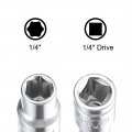 Uxcell 4 Pcs 1 4-inch Drive 6-point Shallow Socket Cr-v