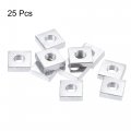 Uxcell Square Nuts M6x12mmx4mm Zinc-plated Metric Coarse Thread Assortment Kit 25 Pcs