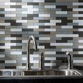 Aspect Peel And Stick Backsplash 12 5in X 4in Subway Rustic Clay Matted Glass Tile For Kitchen Bathrooms 3-pack 