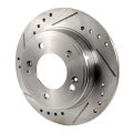 Rear Brake Disc For Kia Seltos 2021 2022 2023 Solid Cross Drilled And Slotted Driver Or Passenger Side Single Piece 5 Lugs 