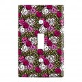 Rose Flower Garden Pattern Plastic Wall Decor Toggle Light Switch Plate Cover 