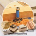 4pcs Flush Trim Router Bit 1 2 Shank Dia Carbide Tipped Top Bearing Straight Template For Woodworking Trimming Blue