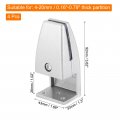 Uxcell Office Desk Partition Support Bracket 4pcs Divider Clamp Brackets Screen Clip Holders For 4-20mm Thick Silver Tone