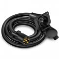 Mictuning 7 Way Trailer Plug Socket Extension Cable Blade Wiring Connector Cord Wire 12ft 10-14 Awg 