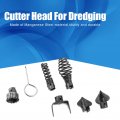 Fafeicy 7pcs 16mm Pipe Dredge Cutter Head Set Manganese Steel Drain Cleaner Gear Key Spring