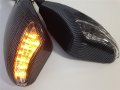 Httmt Mt391- Yellow Led Lights Mirror Compatible With Ninja 500 636 Zx6rr Zx750 Zx7r Zx9r Z750s 250r Cn