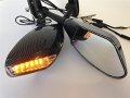 Httmt Mt391- Yellow Led Lights Mirror Compatible With Ninja 500 636 Zx6rr Zx750 Zx7r Zx9r Z750s 250r Cn