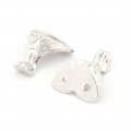 Uxcell Zinc Alloy Retro Case Decorative Feet Leg Corner Protector 8pcs Silver Tone