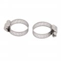 Uxcell 50 Pcs 16mm To 25mm Dia Range 8mm Width Metal Us Type Adjustable Hose Clamp Hoop