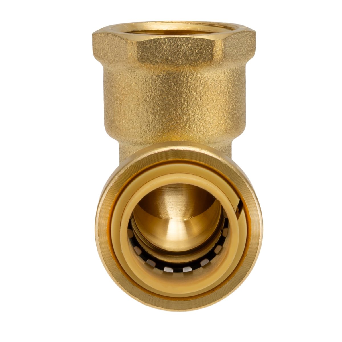1 2 In Push To Connect X Female Thread Brass 90 Degrees Elbow Fitting Rp-98065 For Fresh Water Plumbing And Rv Repairs