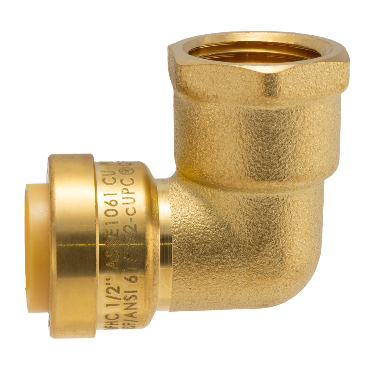 1 2 In Push To Connect X Female Thread Brass 90 Degrees Elbow Fitting Rp-98065 For Fresh Water Plumbing And Rv Repairs