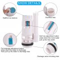 Uxcell Toilet Flush Valves 2 Inch Dual Split Push Button Bottom Inlet Fill Valve Replacement Parts 210mm Height White