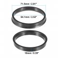 Acropix 71 5mm To 64 1mm Universal Car Hub Centric Rings Black Pack Of 4