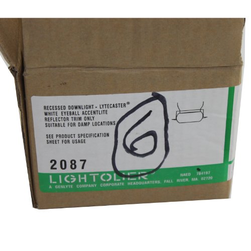 Lightolier 2087 3 Recessed Lighting Downlight Lytecaster Light White Eyeball Accentlite Reflector Trim Only