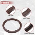 Uxcell 2pcs Engine Crankshaft Oil Seal Fit For Toyota Camry Avalon 1998-2016 Lexus Rx400h 2006-2007 Durable Rubber Brown Crank