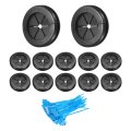 12pcs 27 32 21mm Id 1 25mm Drill Hole Double Sided Grommets Round Firewall Plug With Marker Cable Ties For Home Office Wire 