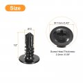 Uxcell Phillips Head Self Tapping Screws 50pcs 10x1 2 410 Stainless Steel Drilling Sheet Metal Screw Black