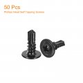 Uxcell Phillips Head Self Tapping Screws 50pcs 10x1 2 410 Stainless Steel Drilling Sheet Metal Screw Black