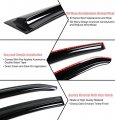 Cuztom Tuning Jdm 3d Style Smoked Window Visor Vent Shade Compatible For Fits 2007-2011 Toyota Camry Le Se