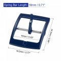 Uxcell Watch Strap Clasp Replacement Plastic Buckle For 16mm Width Bands Dark Blue 2 Pcs