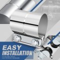 2 Inches Lap Joint Band Exhaust Muffler Seal Clamp Sleeve Universal Use For Id Od Slip Fit Pipe Stainless Steel