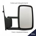 Spieg Passenger Side Mirror Replacement For Dodge Mercedes Freightliner Sprinter 2000-2006 Manual Adjustment Non Heated Black