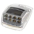 Partsam 5x Clear Amber 17led Roof Running Top Clearance Reflector Lights For Kenworth Peterbilt Freightliner Mack