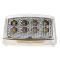 Partsam 5x Clear Amber 17led Roof Running Top Clearance Reflector Lights For Kenworth Peterbilt Freightliner Mack