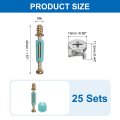 25set 15x11 3mm Cam Locking Screws With M6x40mm Furniture Connecting Fitting Bolts Dowels For Splicing Assembly Of Table