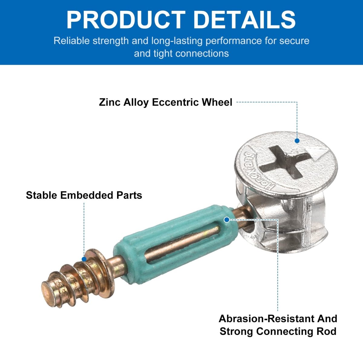 25set 15x11 3mm Cam Locking Screws With M6x40mm Furniture Connecting Fitting Bolts Dowels For Splicing Assembly Of Table