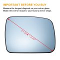 Car Rearview Right Passenger Side Mirror Glass Replacement W Backing Plate Convex Heated Blue For Land Rover Discovery
