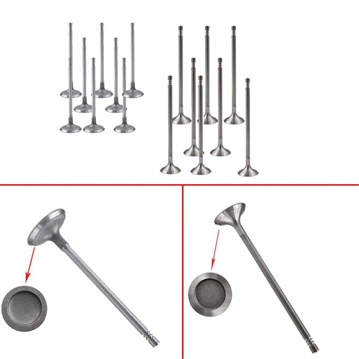 16 X Intake And Air-out Engine Valves Kit Replacement For 2007-2016 Mini Cooper R56 R60 Base Hatchback 11347533884 11347533885