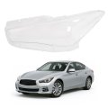 Hecasa Left Headlight Lens For 2014-2022 Infiniti Q50 Models W O Afs System Headlamp Front Light Lamp Cover Driver Side 