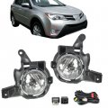 Wflnhb 2-pack Fog Lights Replacement For 2013-2015 Toyota Rav4 With H16 Halogen Bulb Switch And Wiring Kit Clear Lens Bumper