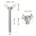Uxcell 10pcs M6-1x50mm Wing Butterfly Screws Bolts 304 Stainless Steel Bolt Thumb Hand