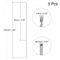Uxcell 5 Pcs 0 8mm Mini Micro Twist Drill Bits High-speed Steel Straight Shank Extra Long Bit 100mm For Aluminum Alloy