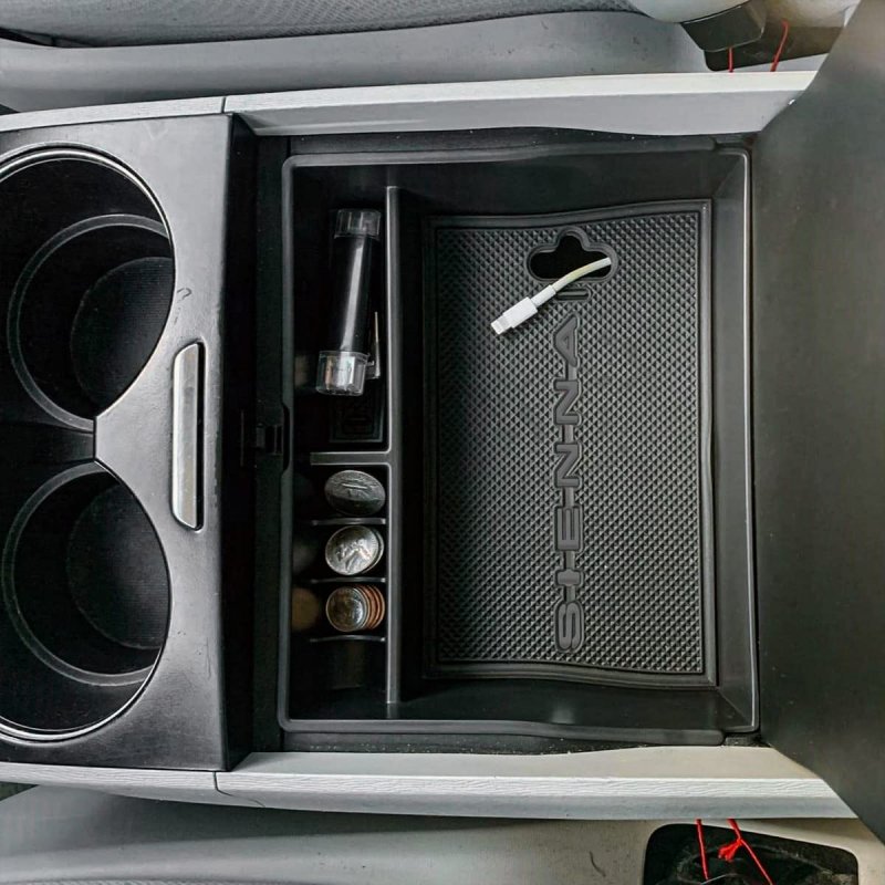 Center Console Organizer Tray For Toyota Sienna 2011 2012 2013 2014 2015 2016 2017 2018 2019 2020 Armrest Storage Box With Non