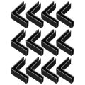 12pcs Plastic Glass Connector L Shaped To Clamp For 4mm Thick Fixing Bracket Rimless Clip Holder Aquarium Fish Tank Display 