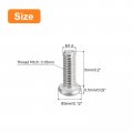 Uxcell M1 6-0 35 X 5mm 100pcs Flat Round Head Screws 304 Stainless Steel Phillips Drive Machine Hardware Fastener For Furniture