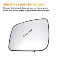 Car Rearview Left Driver Side Mirror Glass Replacement W Backing Plate Aspherical Heated White For Mercedes A Class W169