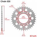 Caltric O-ring Drive Chain Sprockets Kit Compatible With Honda Cb750 Nighthawk 750 1991 1992-2003