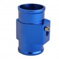 Dewhel Aluminum Blue Water Temp Meter Temperature Gauge Joint Pipe Radiator Sensor Adaptor Clamps 40mm 
