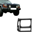 Carpartsdepot Front Primed Black Right Passenger Side Headlight Door With Signal Lamps Compatible For Jeep Cherokee Comanche 